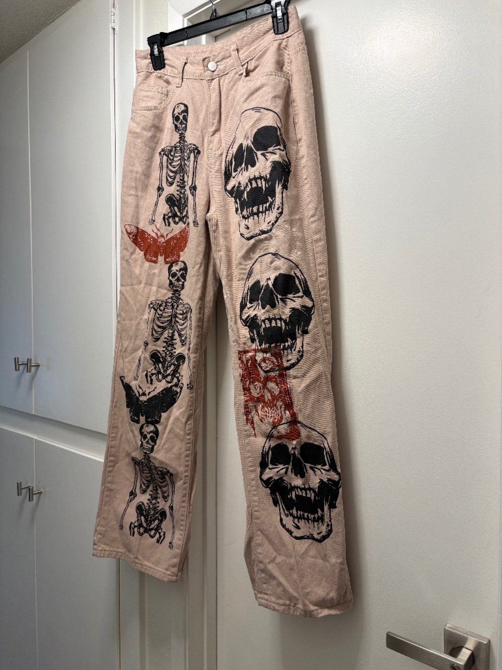 Romwe skull / skeleton jeans - size 26